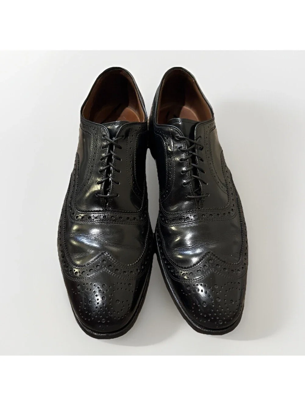 Allen Edmonds McAllister All Leather Wingtip Oxfords Size 12 A Black